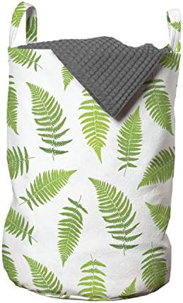 Foldout Чанта за дрехи от Папрат, Ботаническата Модел, Вдъхновен от Свежестта на природата хавайски джунглата, Кошница за дрехи с дръжки, закрывающаяся на шнур, за пран