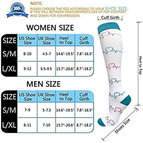 Cheeroyal 6 Двойки Компрессионных Отглеждане Циркулационна Чорап 20-30 мм hg.календар. Чорапи за Мъже Жени Възстановяване