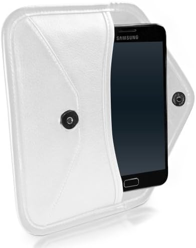 Калъф BoxWave, който е Съвместим с Samsung Galaxy M21s (Case by BoxWave) - Луксозни Кожена чанта-месинджър, дизайн своята практика-плик от изкуствена кожа за Samsung Galaxy M21s - цвят слонова ко?
