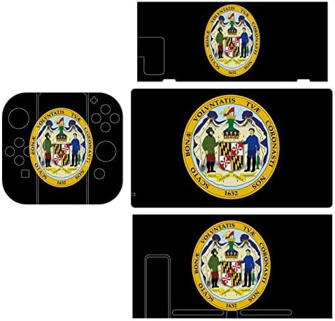 Етикети с Печат на Щата Мериленд С Пълна Обвивка, Етикет в Предната Панел, Защитни Стикери, Съвместими с Nintendo Switch