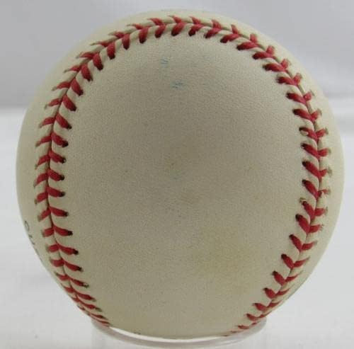 Играта на топка с Автограф на Уорън Спана Rawlings w/Insc PSA/DNA AK36459 - Бейзболни топки с Автографи