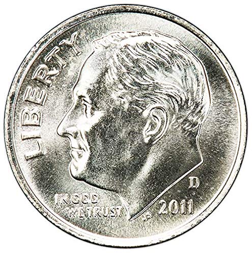 2011 BU D Roosevelt Dime Choice Монетен двор на САЩ, без да се прибягва