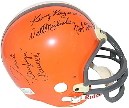 1954 Отборът на Cleveland Browns Подписа Каска F/S 9 Sigs Otto Graham JSA 33596 - Каски NFL с автограф