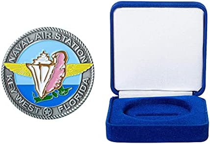 Монета на Повикване на Военно-морската авиобаза на Съединените Щати в Кий Уест и Синьо Кадифе Кутия за показване