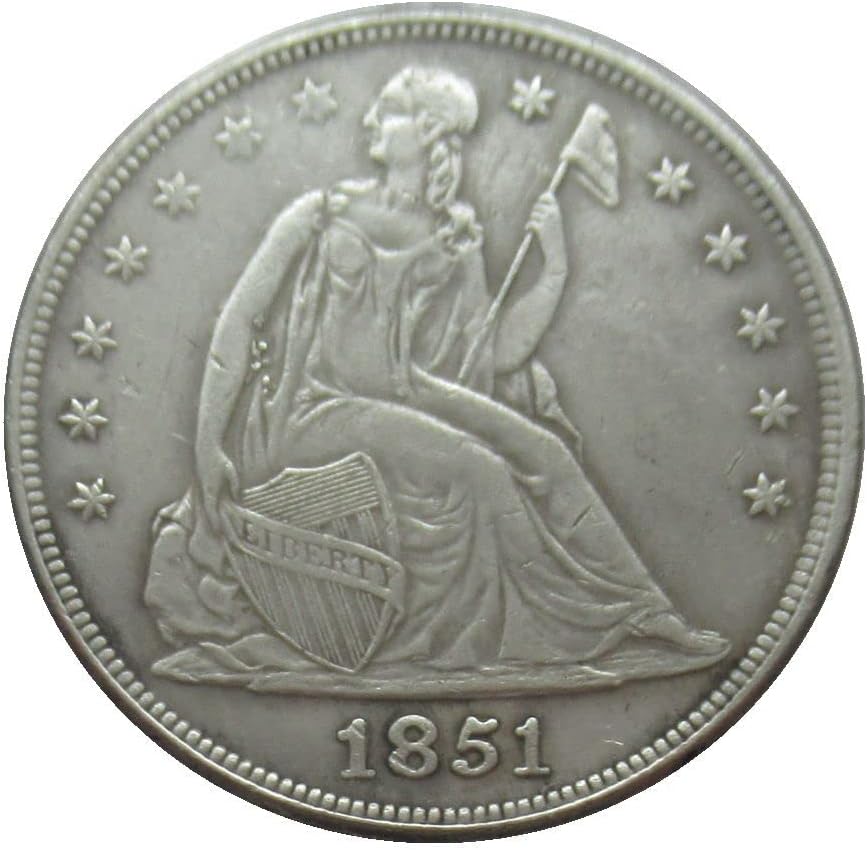 Възпоменателна монета - Копие от Хартата 1851 година на стойност 1 щатски долар със Сребърно покритие
