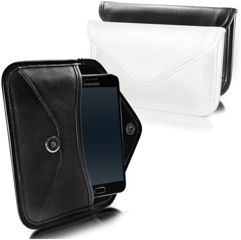 Калъф BoxWave за LG G8 ThinQ (Case by BoxWave) - Луксозен Кожен калъф-месинджър, Дизайн своята практика-плик от изкуствена