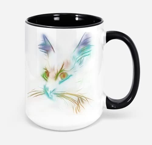 Подарък за Любителите на котки - Кафеена чаша с подсветка с променящ се цвят котки
