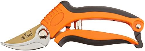 Ножици за подстригване на заобикаляне на Q-yard QY-611-2 с дръжка от найлон / Фибростъкло, 7 x 2.5 x 1, Оранжев