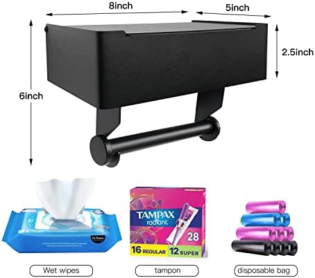 Държач за тоалетна хартия ACTROL с Кутия за мокри кърпички, Диспенсер за смываемых салфетки, Кутия за съхранение с плетене